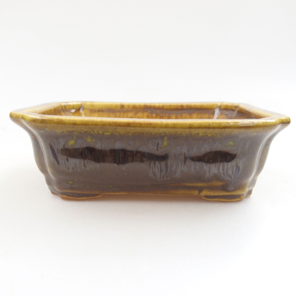 Bonsaischale aus Keramik 15,5 x 12 x 6 cm, Farbe blau