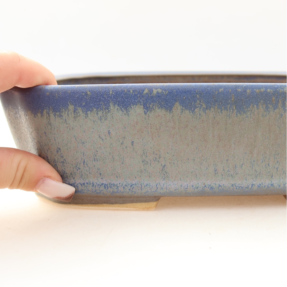 Keramik-Bonsai-Schale 25 x 21 x 6,5 cm, Farbe: Blau