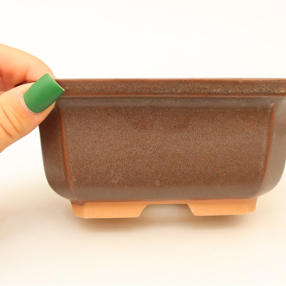 Keramikschale  15 x 12 x 7 cm, Farbe: braun
