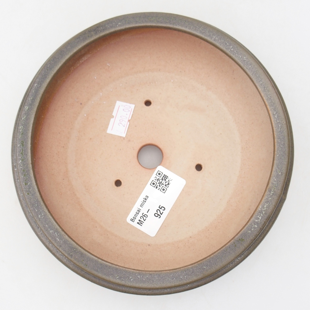 Bonsaischale aus Keramik 16 x 16 x 4,5 cm, grün-grau