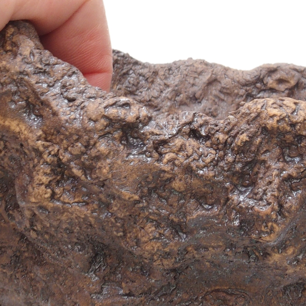 Keramikschale 18 x 17 x 17,5 cm , Farbe braun