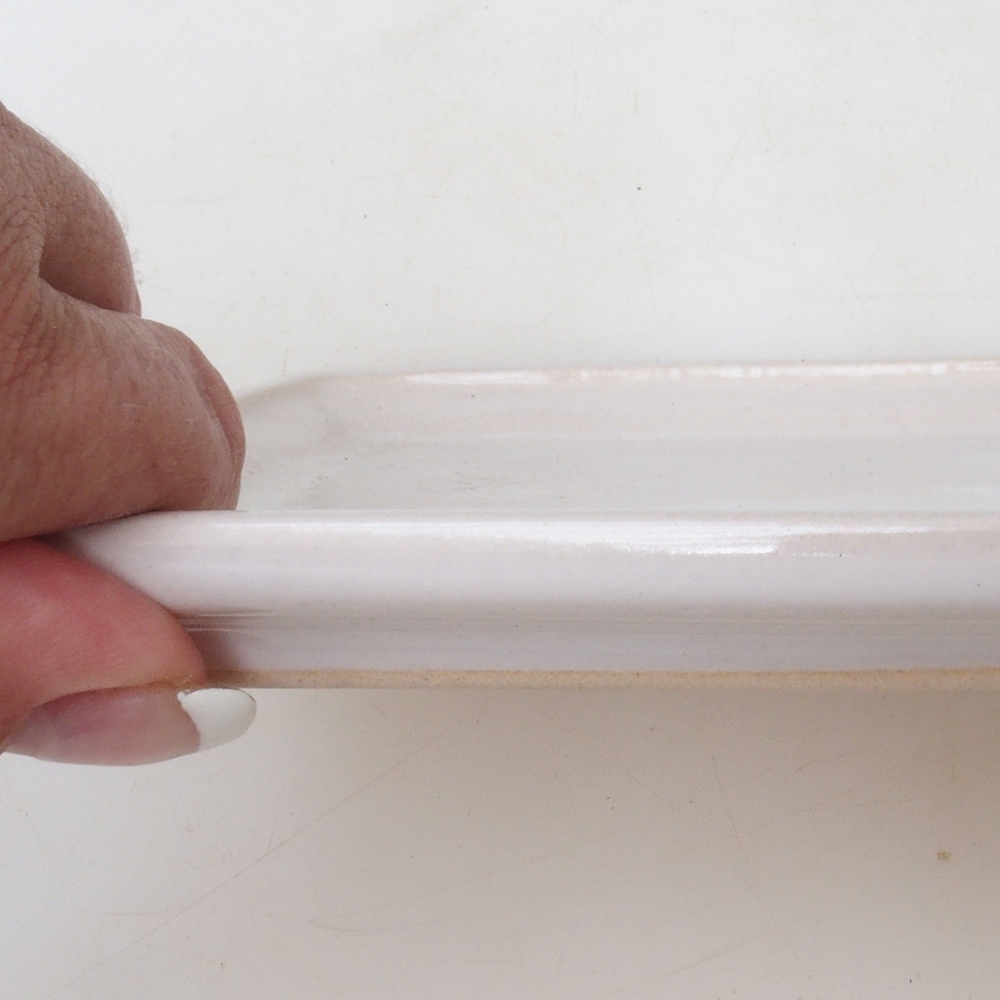 Bonsai Untersetzer Rechteck 19,5 x 14 x 1,5 cm - weiß