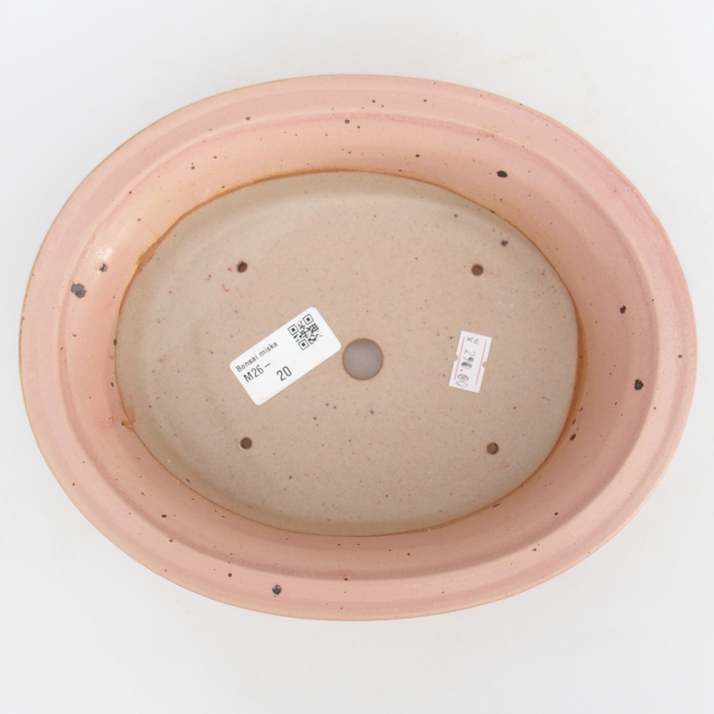 Bonsaischale aus Keramik 22,5 x 18,5 x 7 cm, rosa