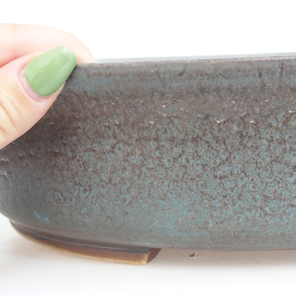 Bonsaischale aus Keramik 32,5 x 28 x 7,5 cm, Farbe blau