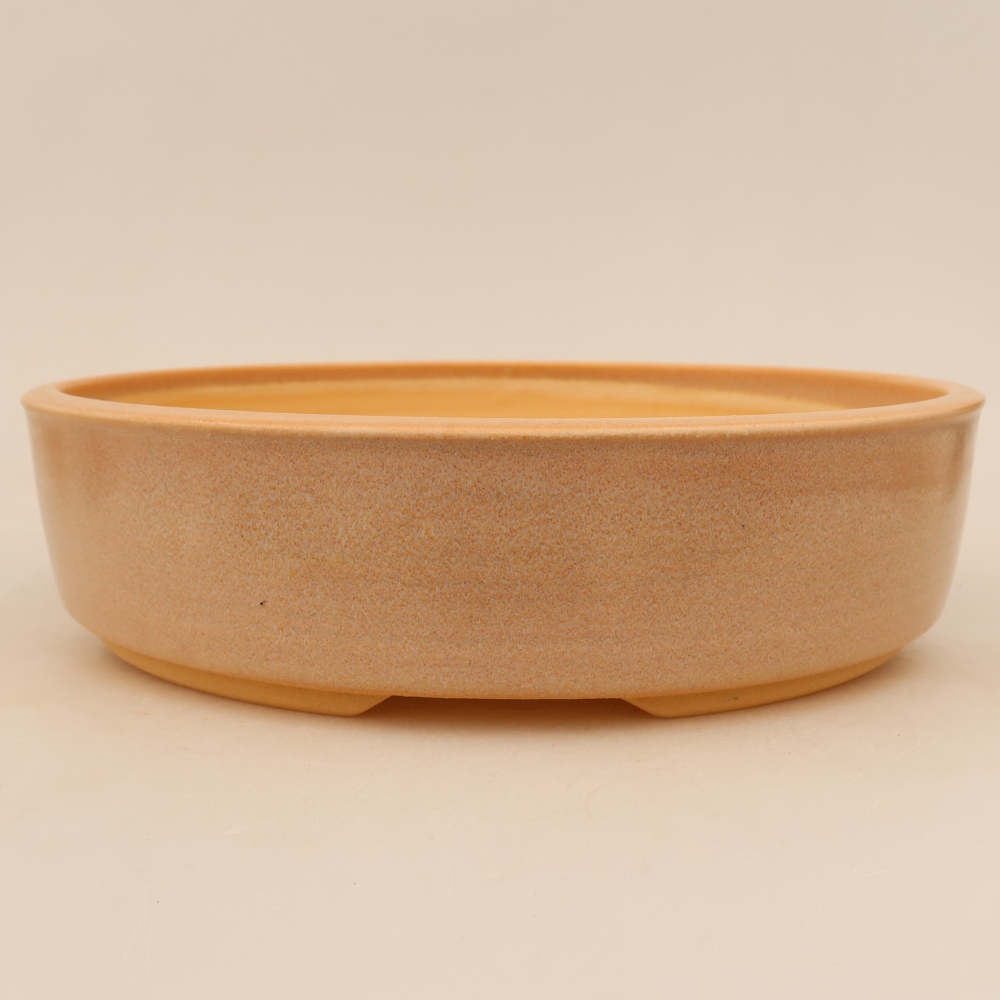 Keramik-Bonsai-Schale 26 x 26 x 6,5 cm, Farbe: Beige