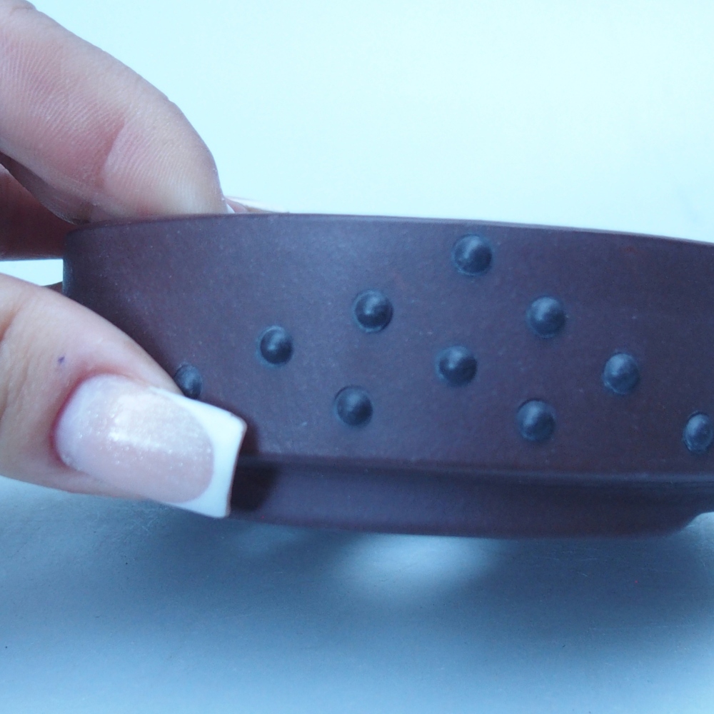 Schale 10 x 10 x 3 cm braun