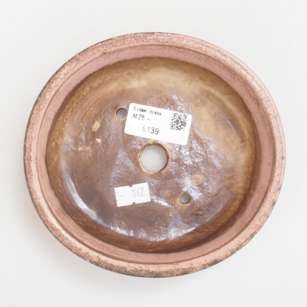 Bonsaischale aus Keramik 10 x 8,5 x 4 cm, braun