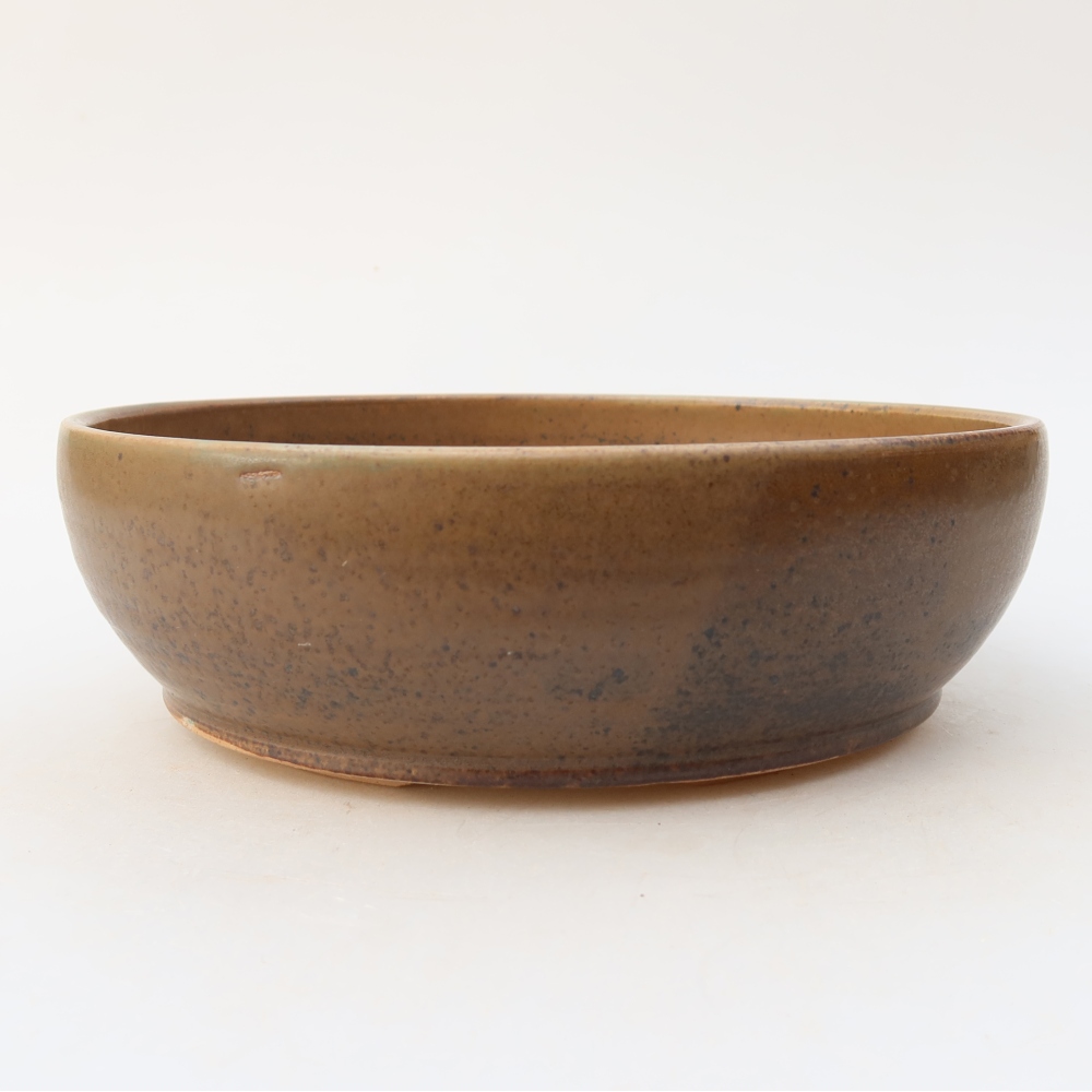 Keramik-Bonsai-Schale 19,5 x 19,5 x 6,5 cm, Farbe: braun