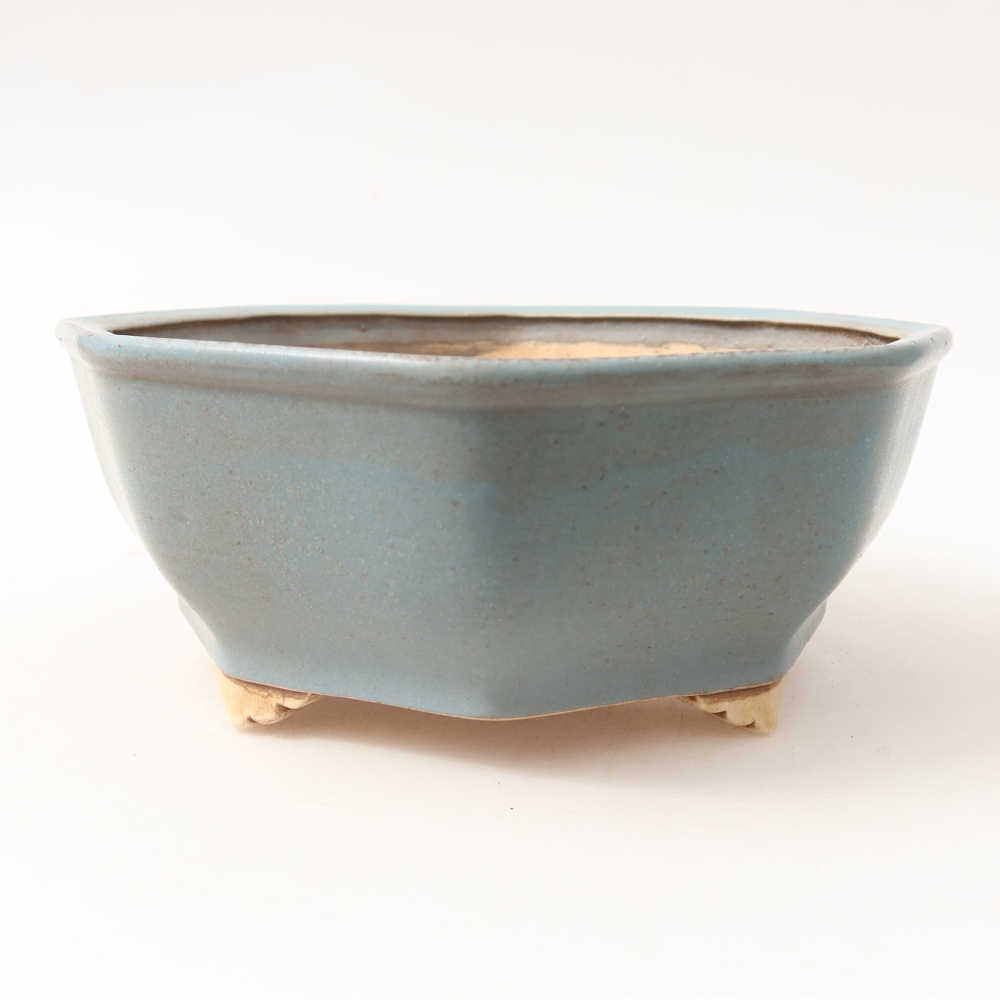 Keramik-Bonsai-Schale 17 x 16 x 6,5 cm, Farbe: Blau