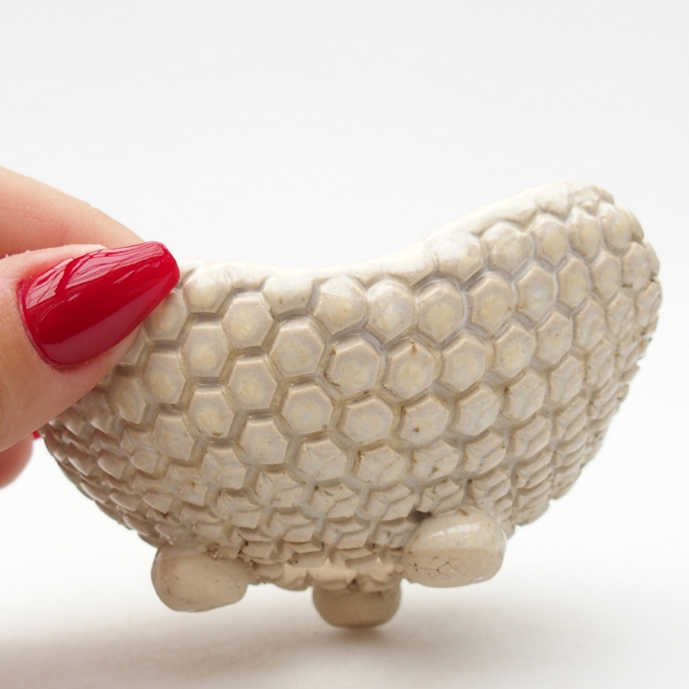 Keramikschale 8,5 x 8,5 x 5 cm , Farbe beige