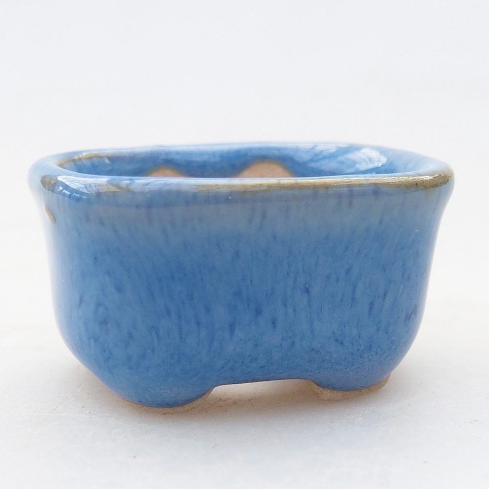 Mini-Bonsaischale 3 x 2,5 x 1,5 cm, Farbe blau