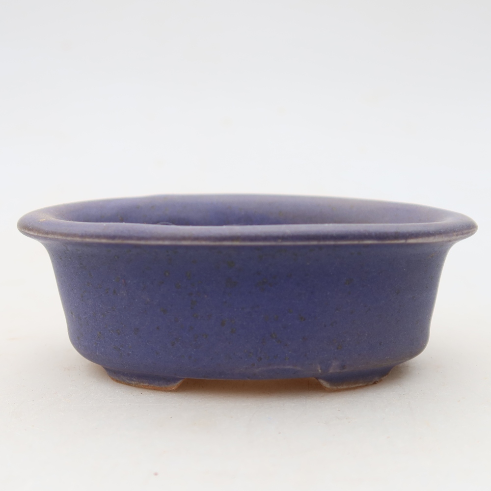 Keramik-Bonsai-Schale 9,5 x 6,5 x 3 cm, Farbe: Violett