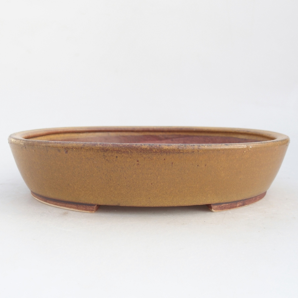 Bonsaischale aus Keramik 21 x 19 x 4,5 cm, braun