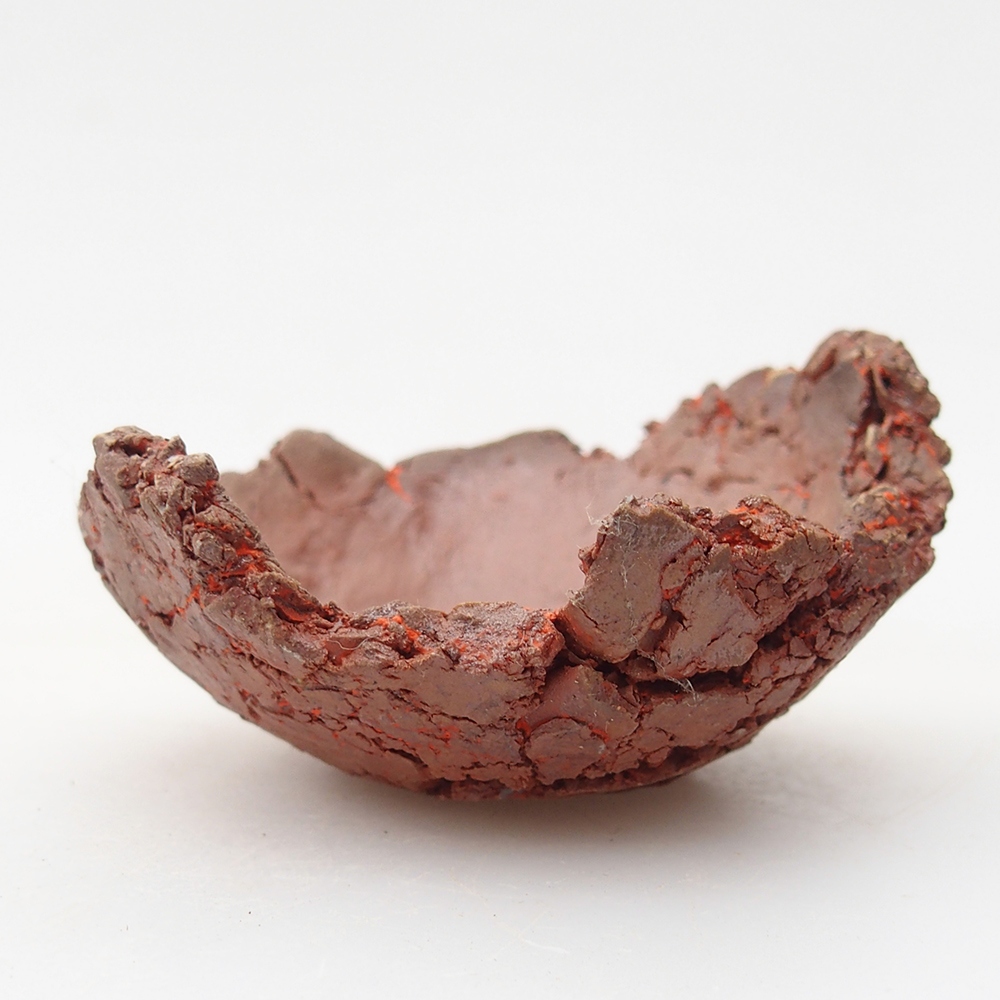 Keramische Muschel 7 x 7 x 4 cm , Farbe orange