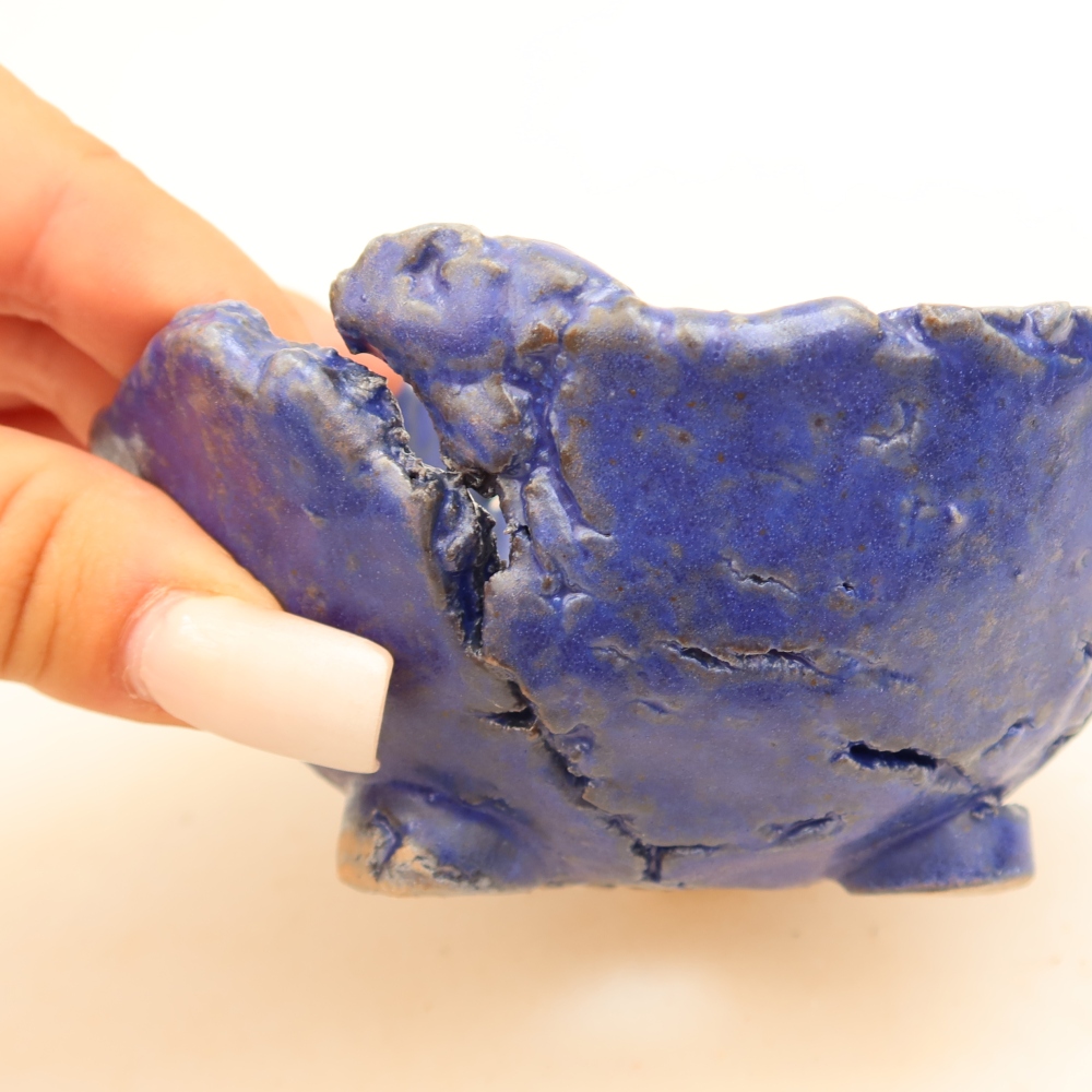 Keramikschale  11,5 x 10,5 x 6,5 cm, Farbe: Blau