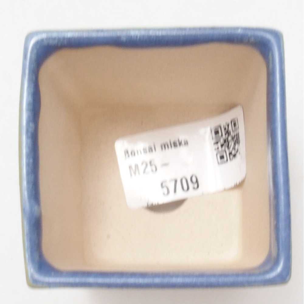Mini-Bonsaischale 5,5 x 5,5 x 6,5 cm, Farbe blau
