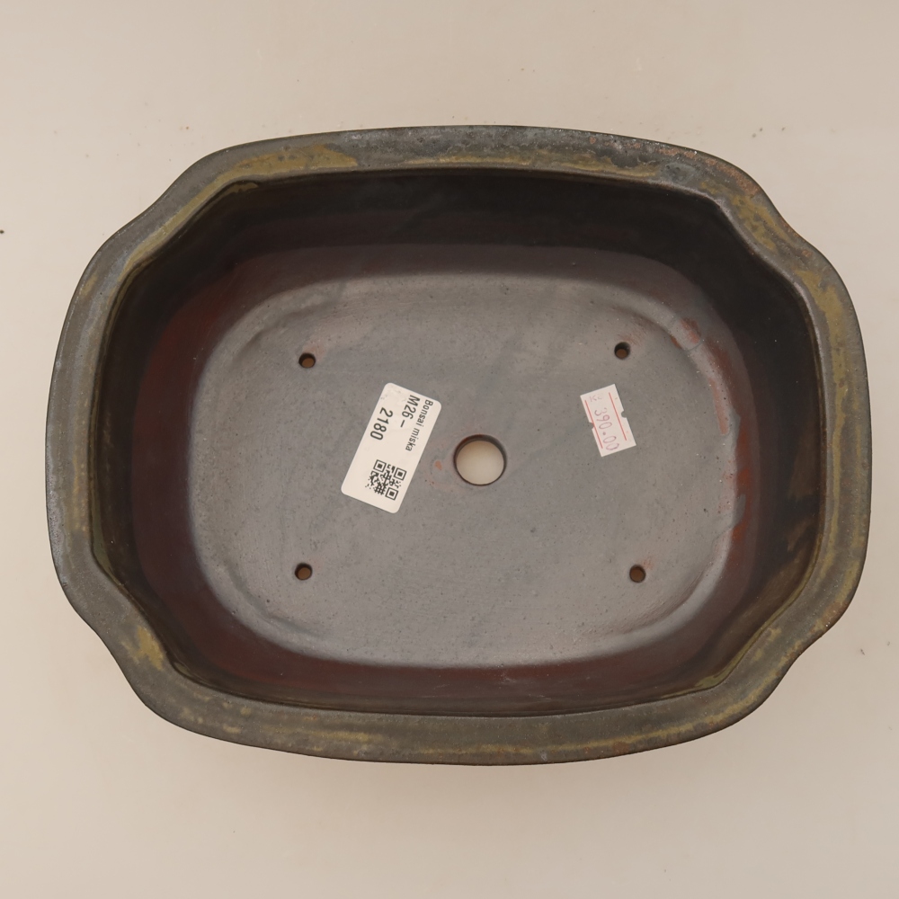 Bonsaischale aus Keramik 23 x 19 x 7 cm, braun