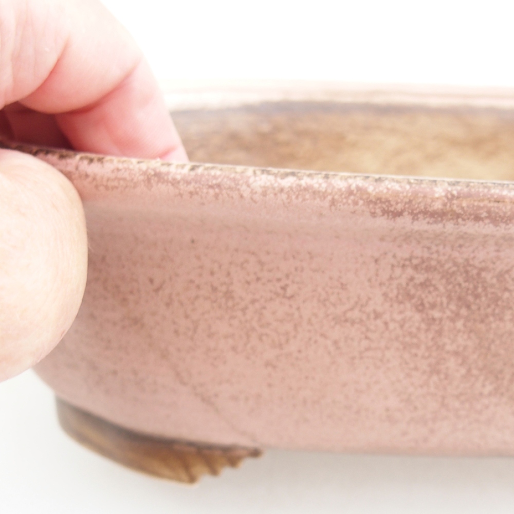 Bonsaischale aus Keramik 25 x 20,5 x 7 cm, rosa