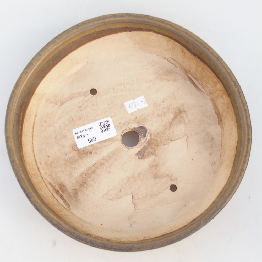 Bonsaischale aus Keramik 21,5 x 21,5 x 6 cm, braun