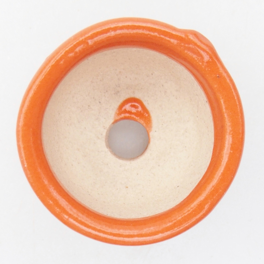 Mini-Bonsaischale 3 x 3 x 1,5 cm, orange