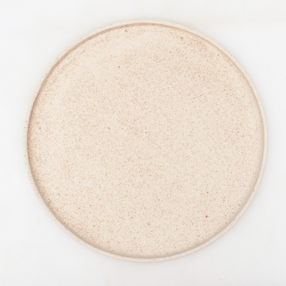 Runde Bonsai-Konsole D7-L - 28 x 28 x 1,5 cm - beige