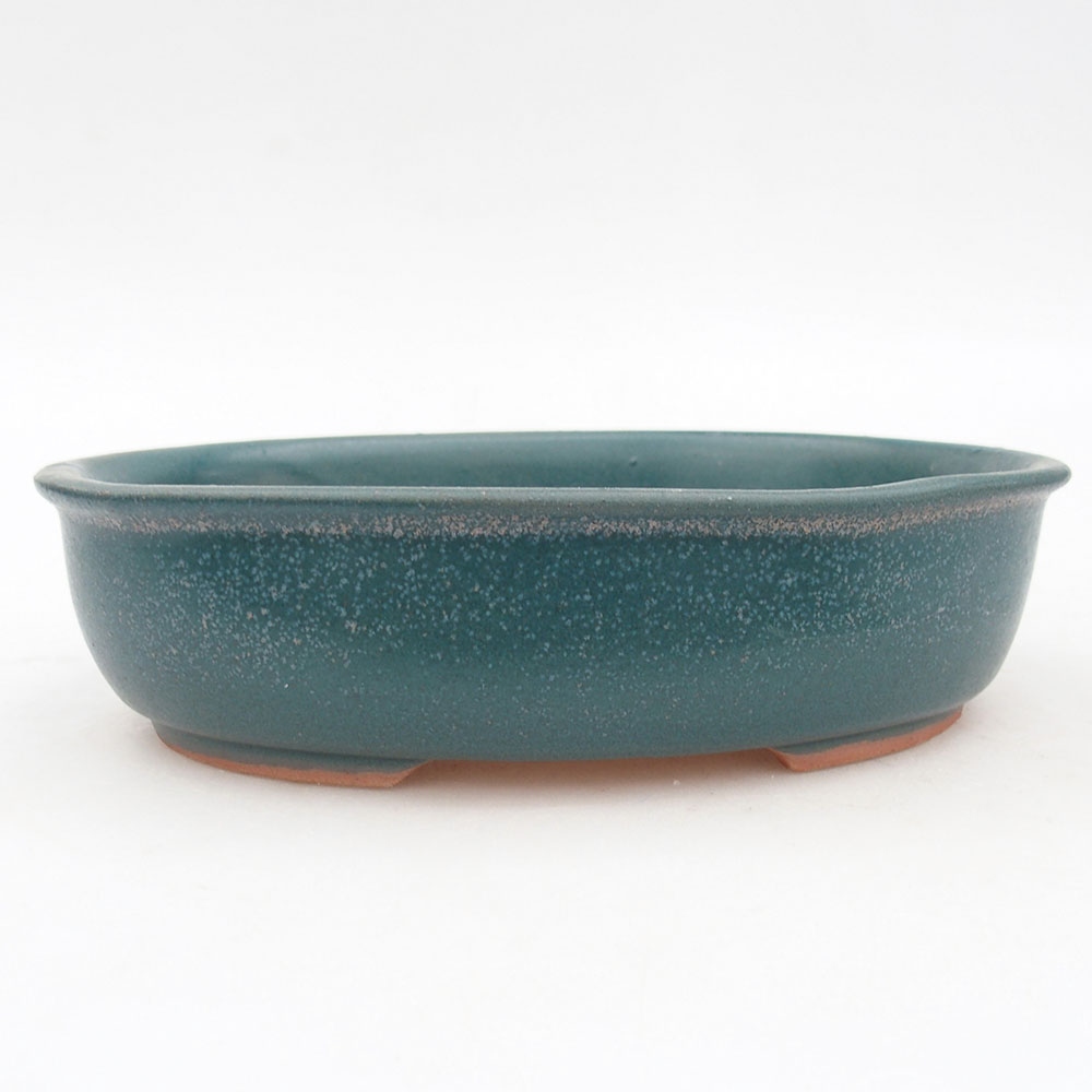 Bonsaischale aus Keramik 19 x 14 x 5 cm, Farbe blau