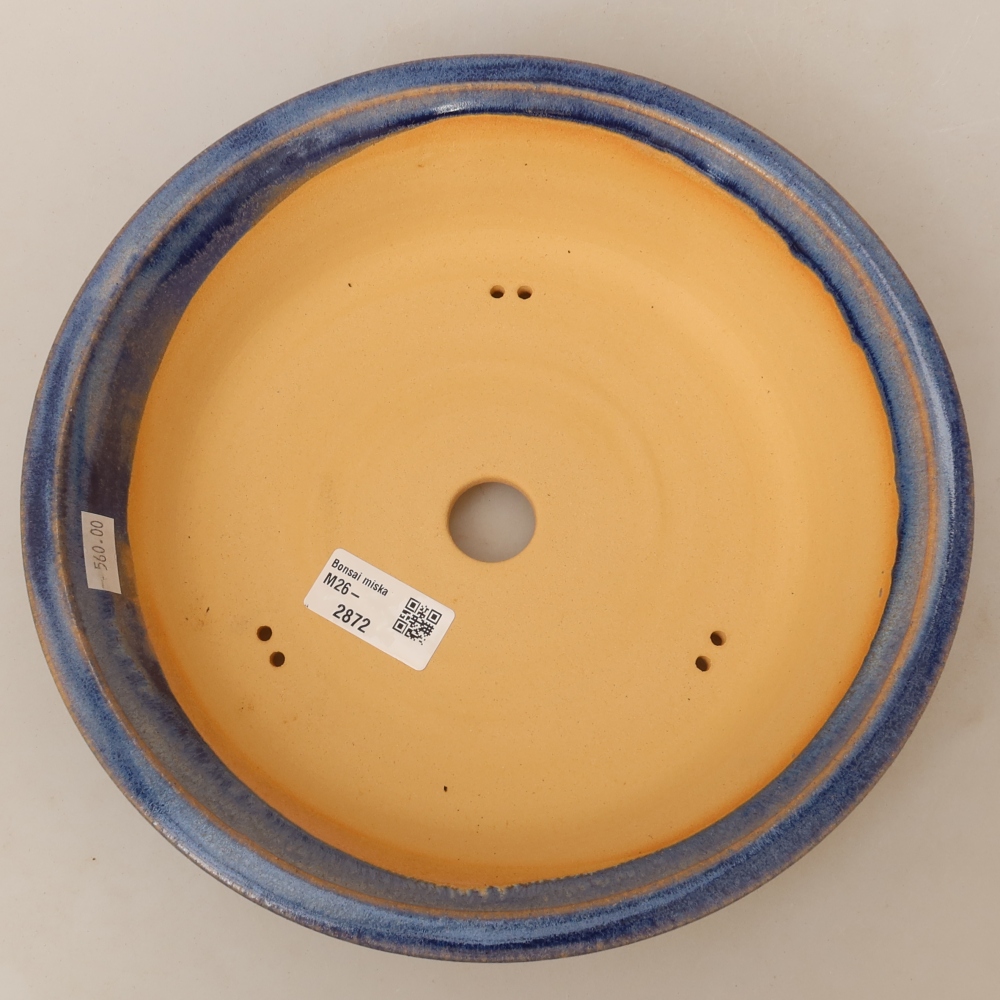 Keramik-Bonsai-Schale 25 x 25 x 6 cm, Farbe: Blau