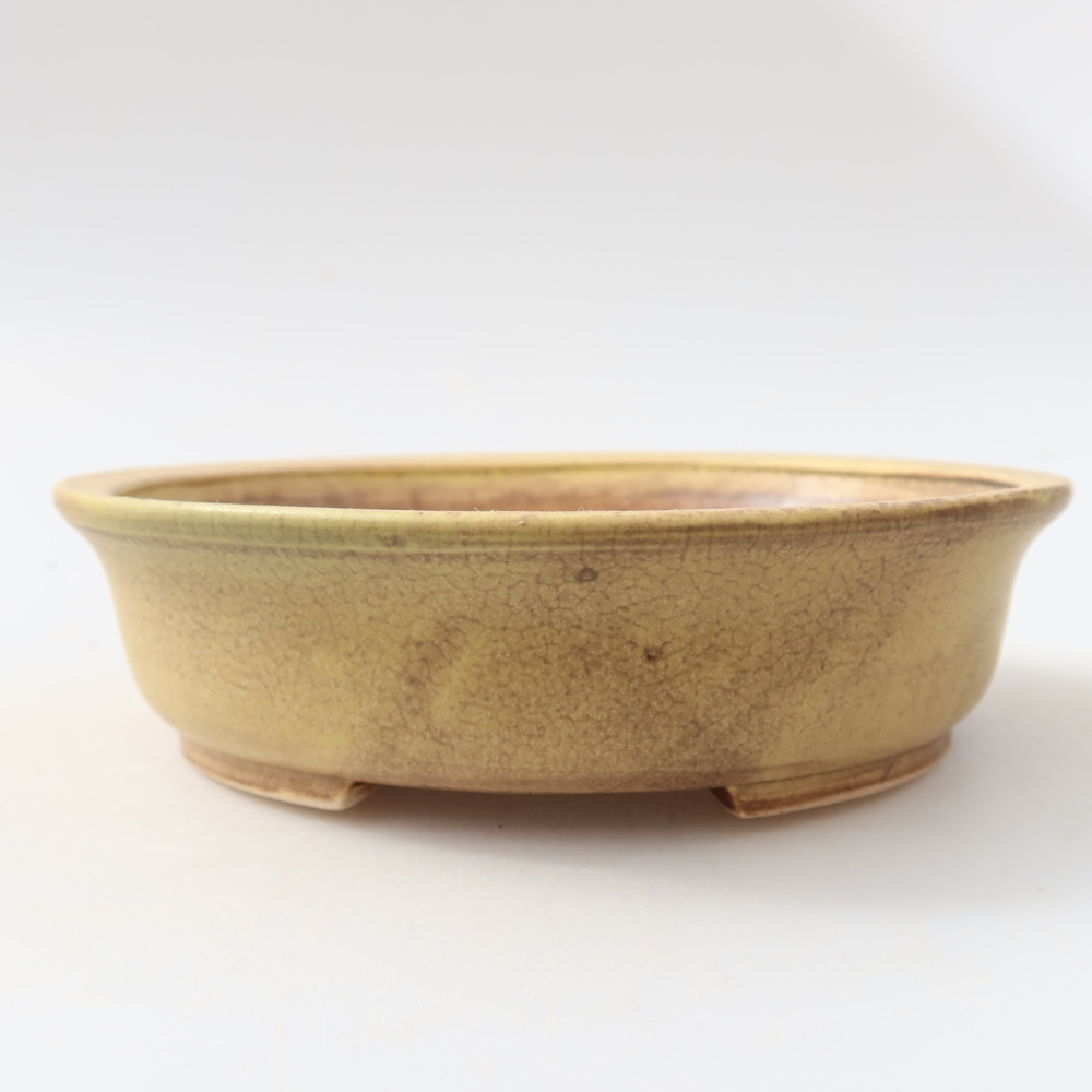 Keramik-Bonsai-Schale 15,5 x 14,5 x 4 cm, Farbe: Gelb