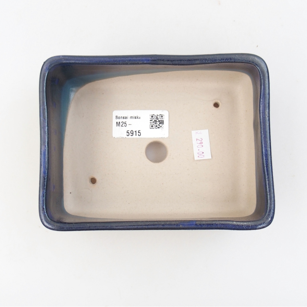 Bonsaischale aus Keramik 15,5 x 12 x 6 cm, Farbe blau