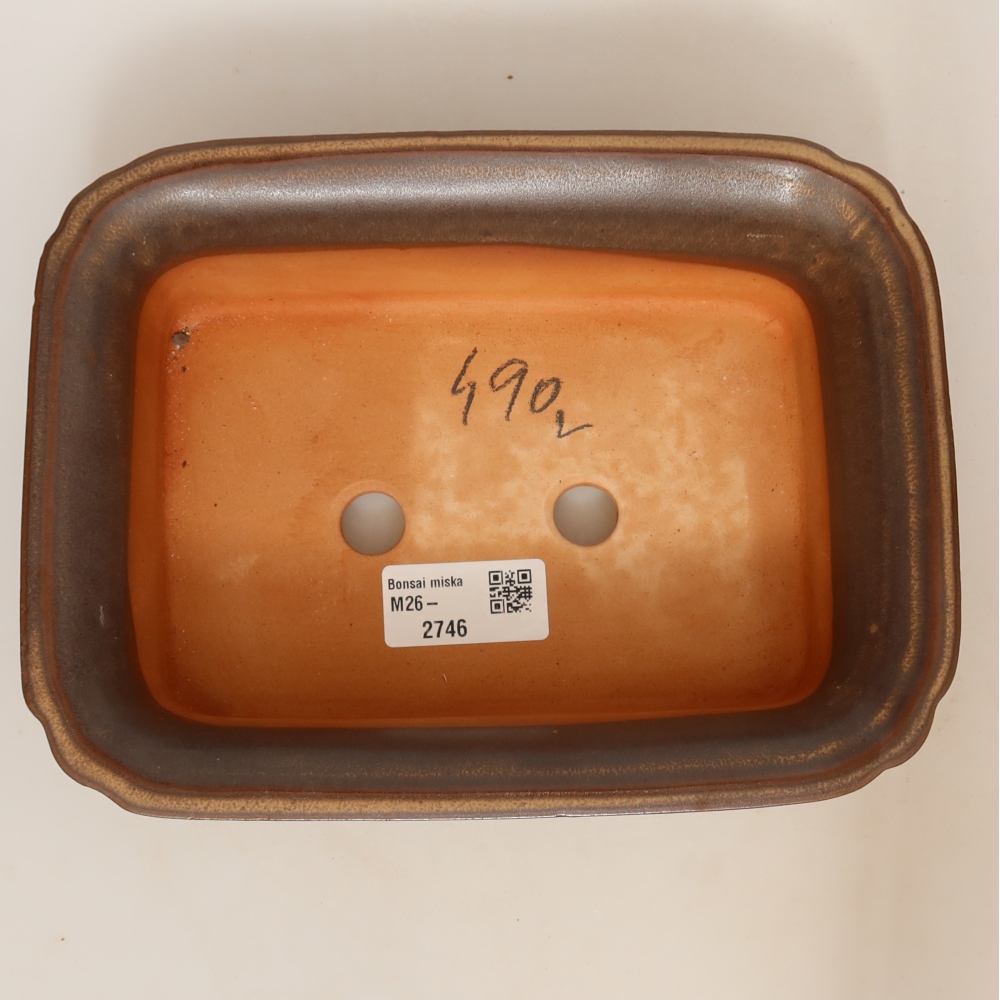 Keramikschale  20 x 15,5 x 5,5 cm, Farbe: braun