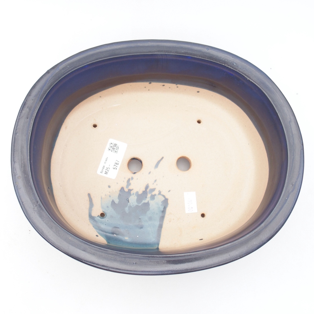 Bonsaischale aus Keramik 26 x 22 x 8 cm, Farbe blau
