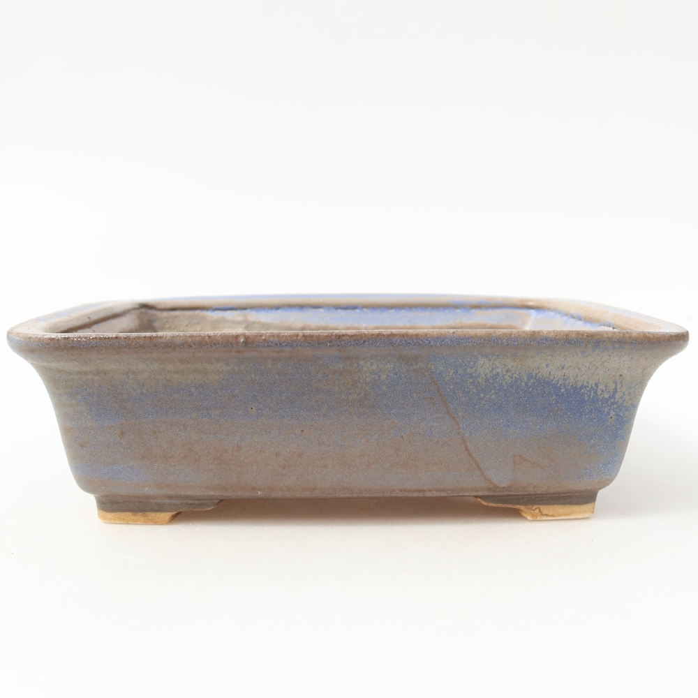 Keramik-Bonsai-Schale, 17,5 × 14,5 × 5,5 cm, Farbe: Blau