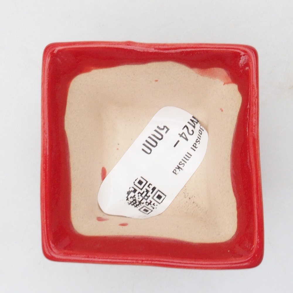 Mini-Bonsaischale 5,5 x 5,5 x 3,5 cm, Farbe rot