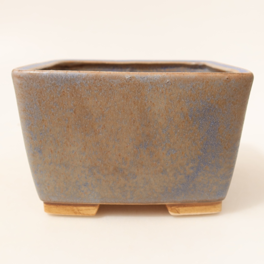 Keramik-Bonsai-Schale 13 x 13 x 8 cm, Farbe: Blau