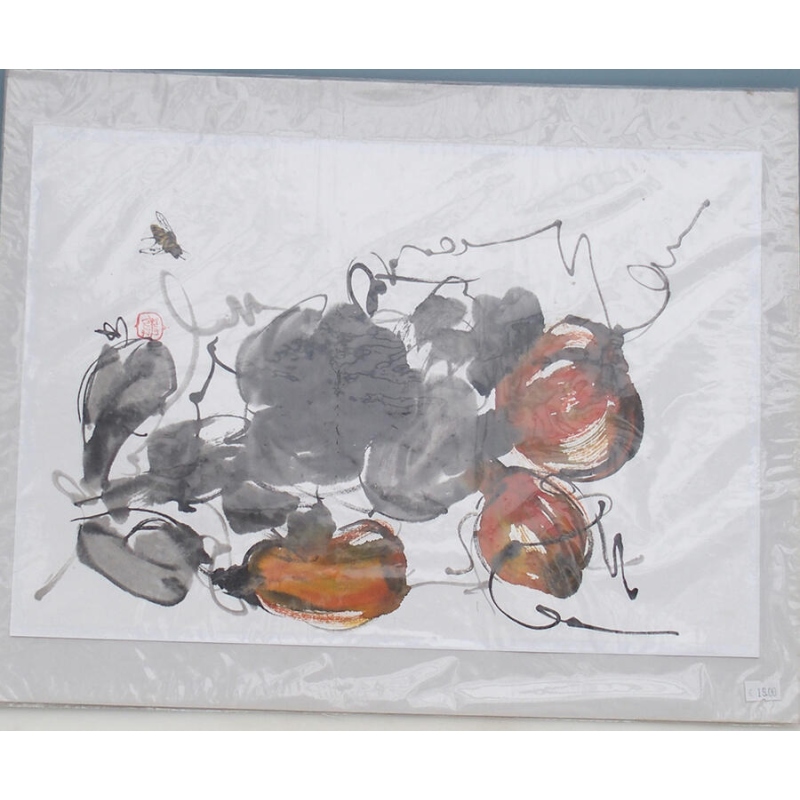 Kalligraphie - Obst und Biene