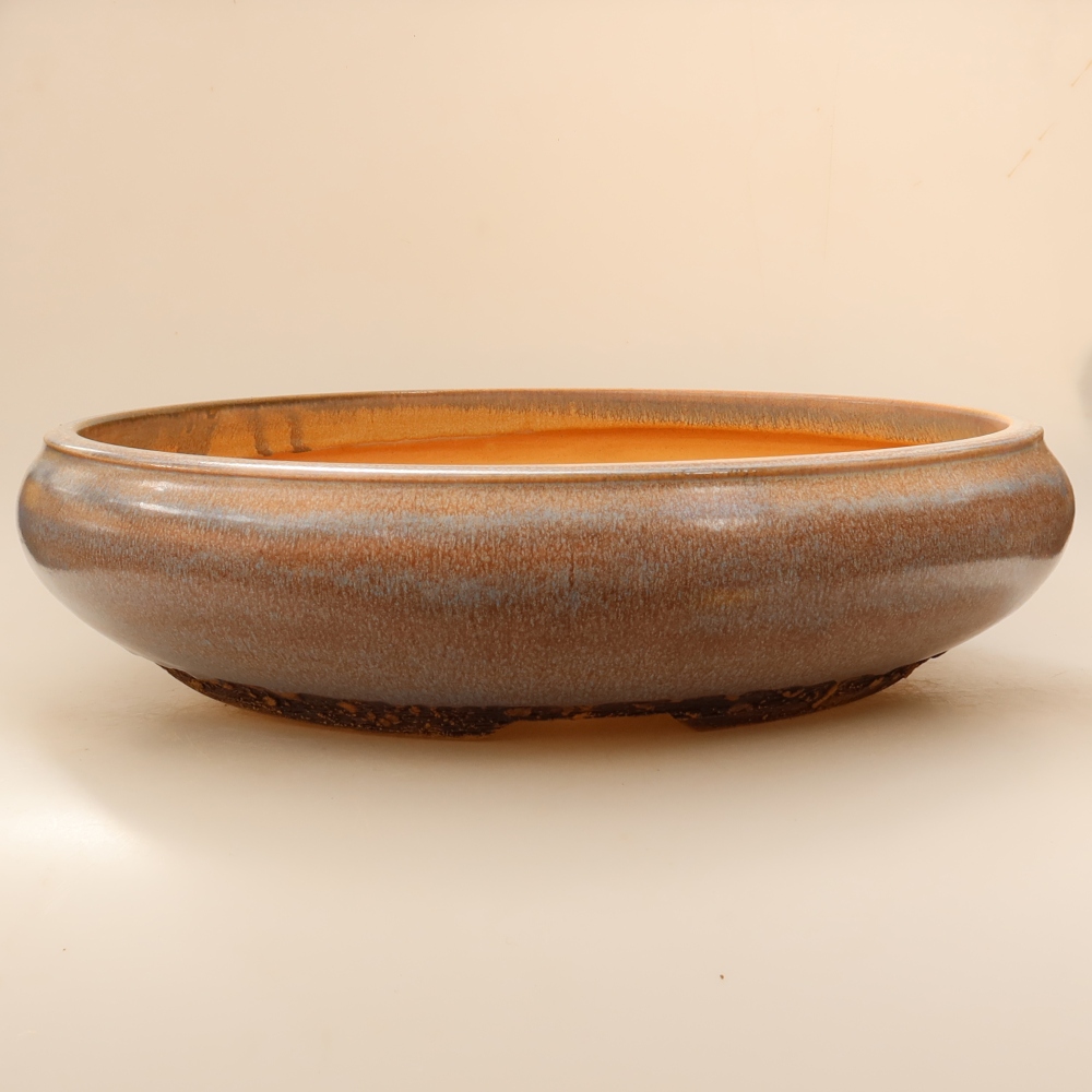 Keramik-Bonsai-Schale 36,5 x 36,5 x 9 cm, Farbe: Blau – NUR PERSÖNLICHE ABHOLUNG oder Transport per Palette