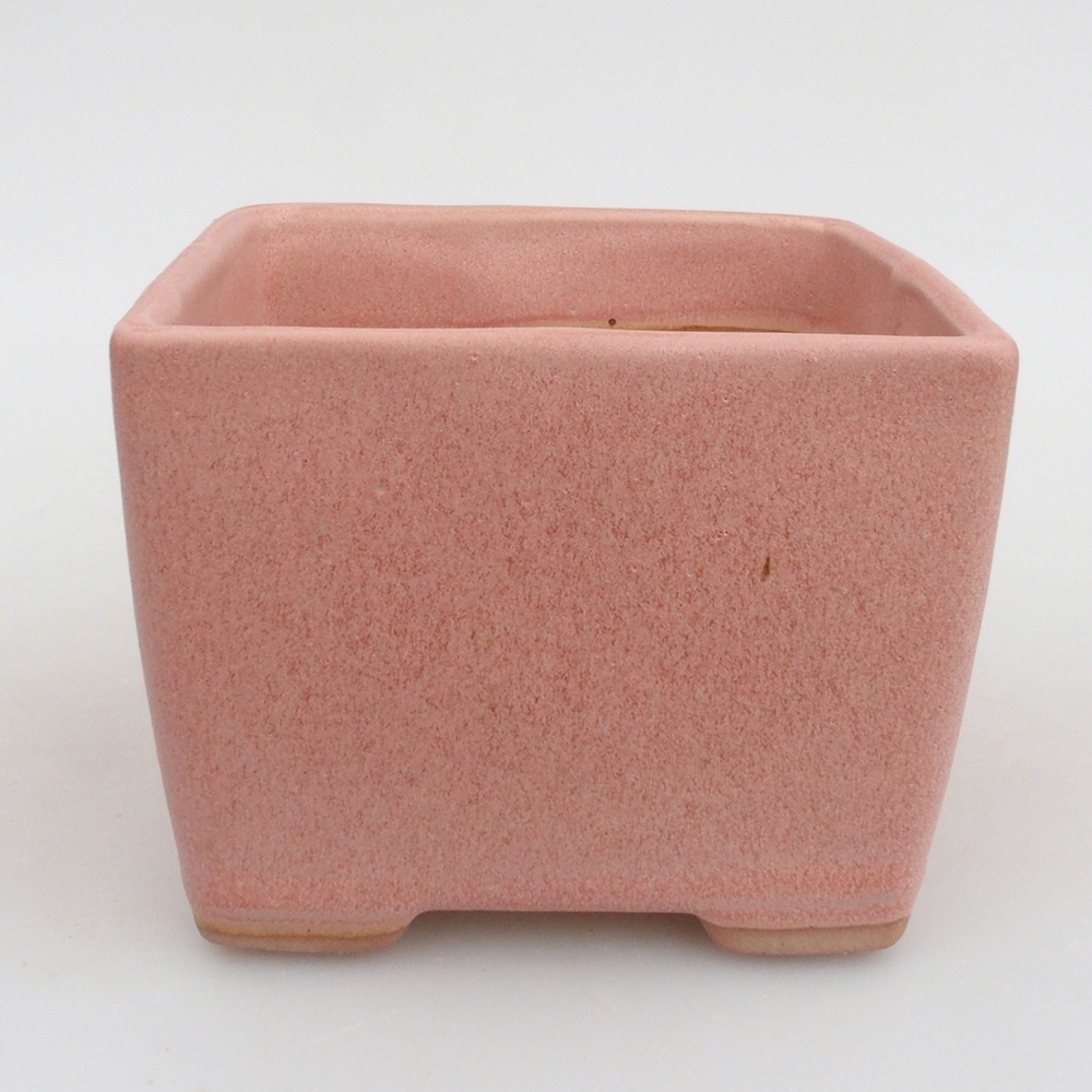 Bonsaischale aus Keramik 11 x 11 x 8,5 cm, rosa