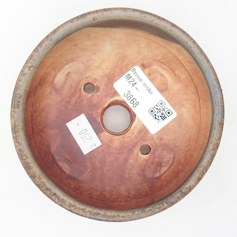 Bonsaischale aus Keramik 10,5 x 10,5 x 4,5 cm, Farbe blau