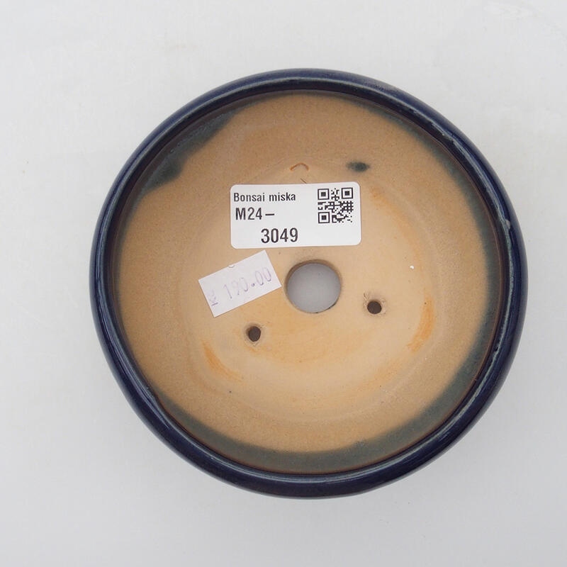 Bonsaischale aus Keramik 10,5 x 10,5 x 4,5 cm, Farbe blau