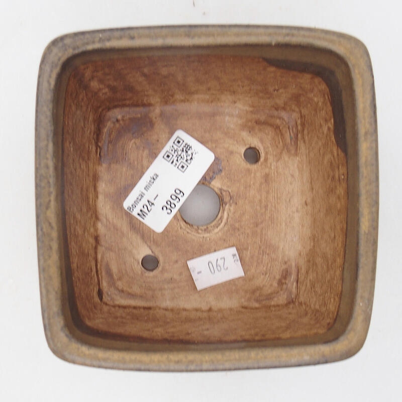 Bonsaischale aus Keramik 10,5 x 10,5 x 6,5 cm, braun