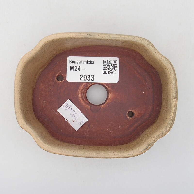 Bonsaischale aus Keramik 10,5 x 8 x 3,5 cm, Farbe beige