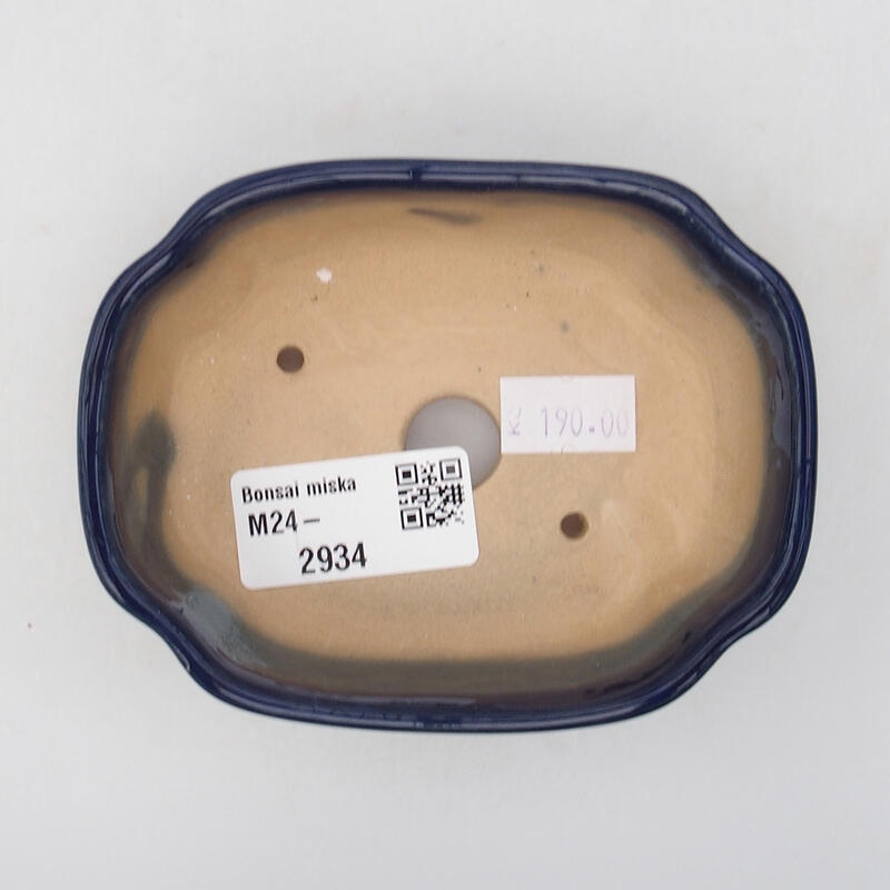 Bonsaischale aus Keramik 10,5 x 8 x 3,5 cm, Farbe blau