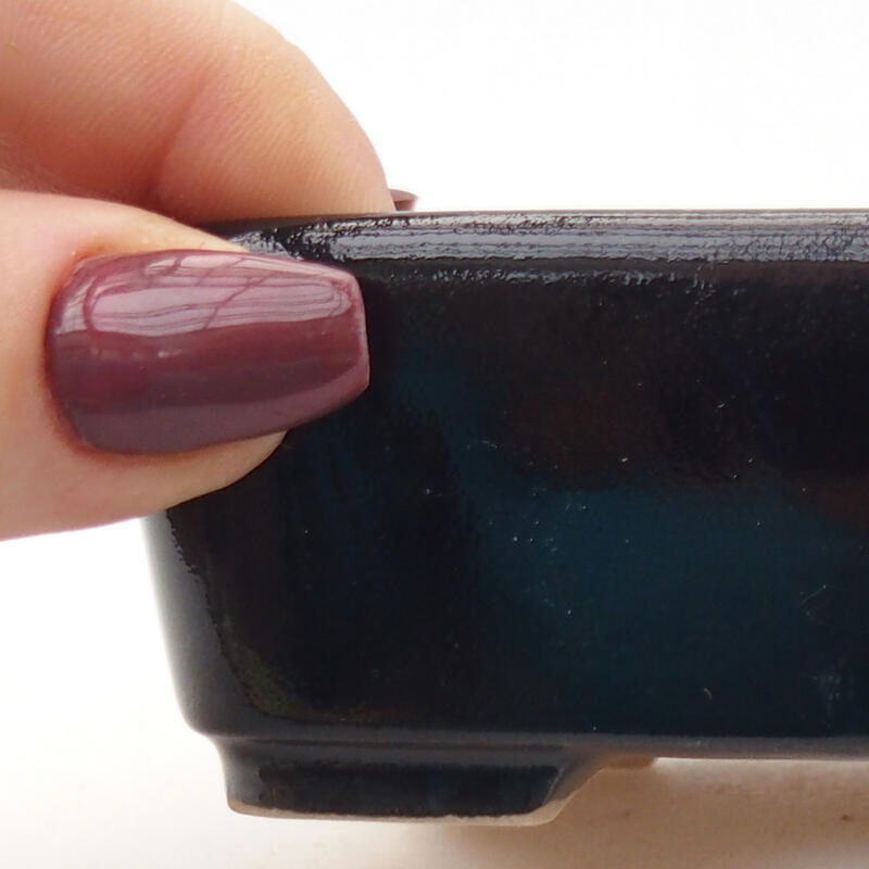 Bonsaischale aus Keramik 10 x 5,5 x 3,5 cm, schwarz