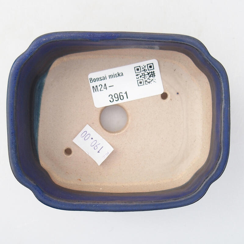 Bonsaischale aus Keramik 10 x 5,5 x 4 cm, Farbe blau