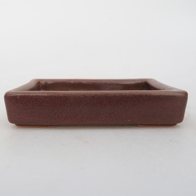 Bonsaischale aus Keramik 10 x 7 x 2 cm, braun