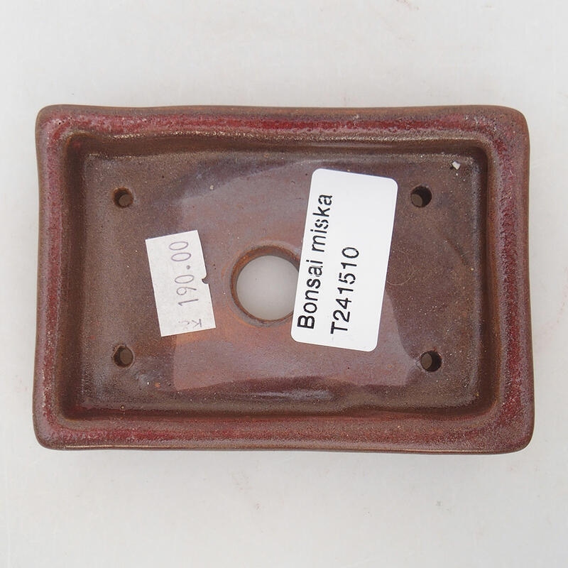 Bonsaischale aus Keramik 10 x 7 x 2 cm, braun