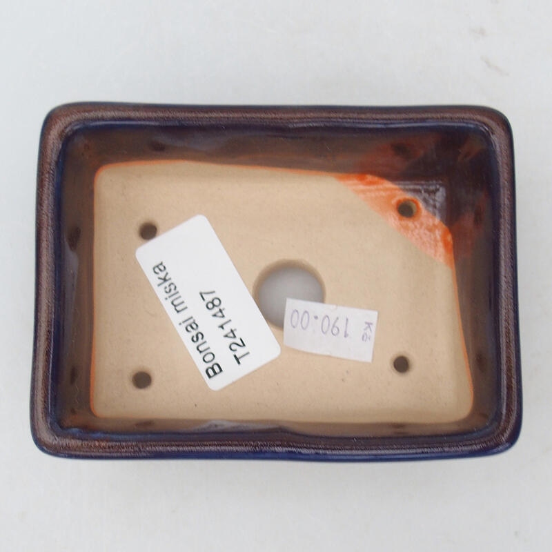 Bonsaischale aus Keramik 10 x 7 x 3,5 cm, Farbe lila