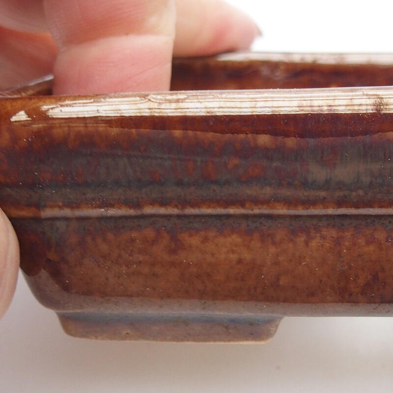Bonsaischale aus Keramik 10 x 7 x 3 cm, braun