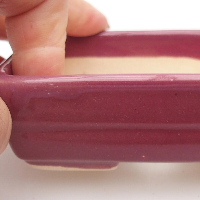 Bonsaischale aus Keramik 10 x 7 x 3 cm, rosa