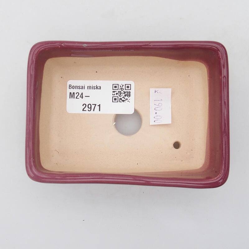 Bonsaischale aus Keramik 10 x 7 x 3 cm, rosa